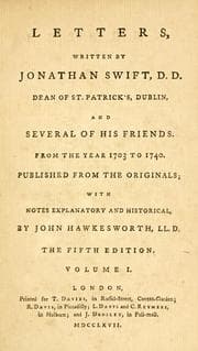 Tapa de Letters, written by Jonathan Swift ... and several of his friends