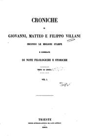 Tapa de Croniche di Giovanni, Matteo e Filippo Villani