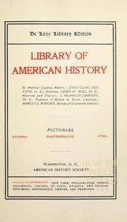 Tapa de Library of American history