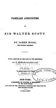 Tapa de Familiar anecdotes of Sir Walter Scott