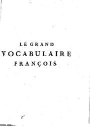 Tapa de Le grand vocabulaire françois