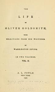 Tapa de The life of Oliver Goldsmith