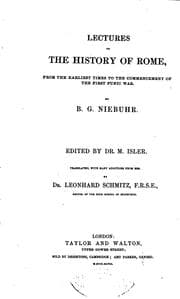 Tapa de Lectures on the History of Rome: From the Earliest Times to the Commencement of the First Punic War
