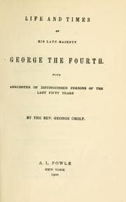 Tapa de Life and times of his late majesty George the 4th