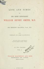 Tapa de Life and times of the Right Honourable William Henry Smith