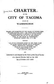 Tapa de Charter of the city of Tacoma, state of Washington