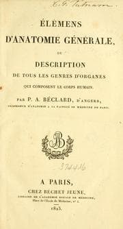 Tapa de Élémens d'anatomie générale
