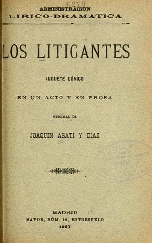 Tapa de Los litigantes