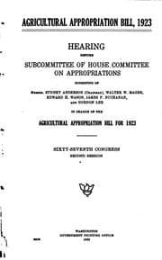 Tapa de Hearings Before Subcommittee of House Committee on Appropriations