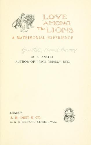 Tapa de Love among the lions