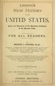 Tapa de Lossing's new history of the United States