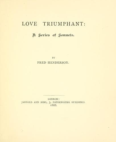 Tapa de Love triumphant