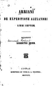 Tapa de Arriani De expeditione Alexandri, libri septem