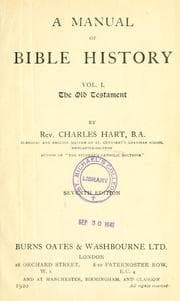 Tapa de A manual of bible history