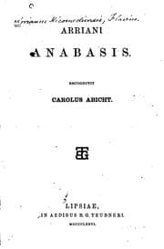 Tapa de Arriani Anabasis