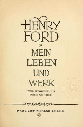 Tapa de Mein Leben und Werk