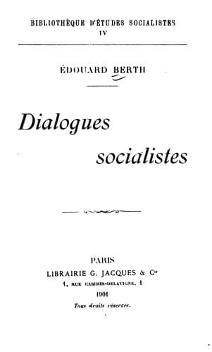 Tapa de Dialogues socialistes