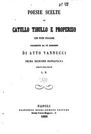 Tapa de Poesie scelte di Catullo, Tibullo e Properzio