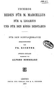 Tapa de Ciceros Reden für M. Marcellus, für Q. Liganus und für den König Deiotarus