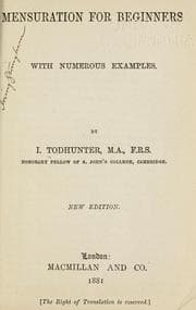 Tapa de Mensuration for beginners with numerous examples ..
