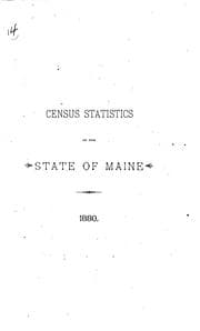 Tapa de Census Statistics of the State of Maine, 1880