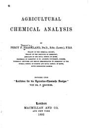Tapa de Agricultural Chemical Analysis