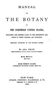 Tapa de Manual of the Botany of the Northern United States: Including the District East of the ..