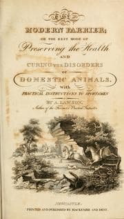 Tapa de The modern farrier; or, The art of preserving the health and curing the diseases of horses, dogs, oxen, cows, sheep & swine
