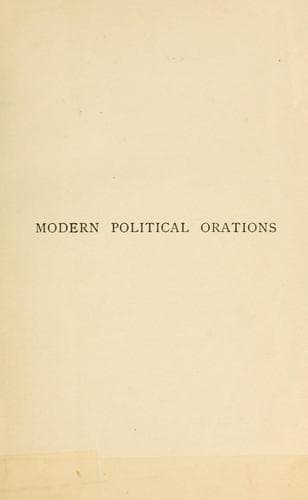 Tapa de Modern political orations