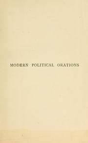 Tapa de Modern political orations