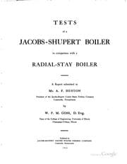 Tapa de Tests of a Jacobs-Shupert boiler in comparison with a radial-stay boiler