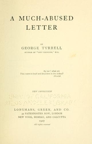 Tapa de A much-abused letter
