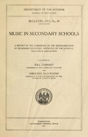 Tapa de Music in secondary schools