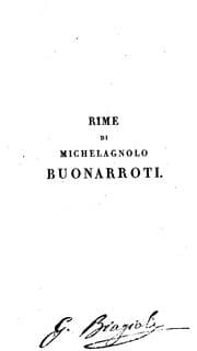 Tapa de Rime di Michelagnolo Buonarroti, il vecchio