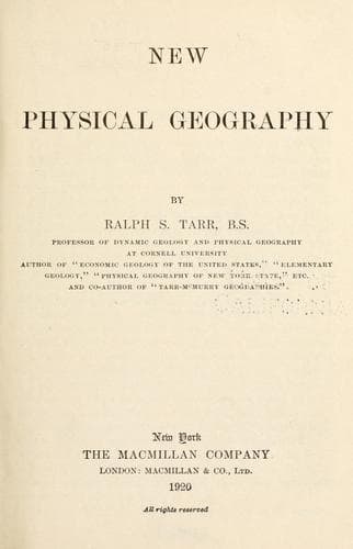 Tapa de New physical geography