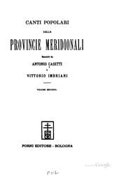 Tapa de Canti popolari delle provincie meridionali