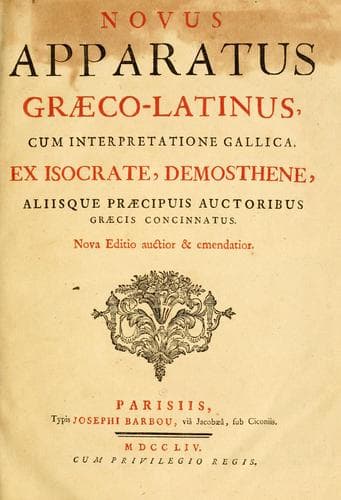 Tapa de Novus apparatus Græco-Latinus