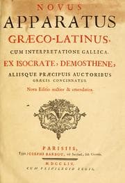 Tapa de Novus apparatus Græco-Latinus