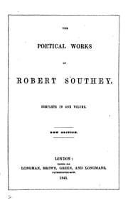 Tapa de The Poetical Works of Robert Southey