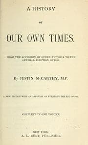Tapa de A history of our own times