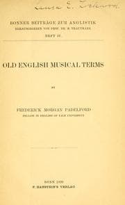 Tapa de Old English musical terms