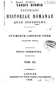 Tapa de Cassii Dionis Cocceiani Historiae Romanae quae supersunt: ad optimorum librorum fidem accurate edita