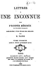Tapa de Lettres à une inconnue