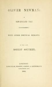 Tapa de Oliver Newman: a New-England tale (unfinished)