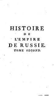 Tapa de Histoire de l'empire de Russie sous Pierre le Grand
