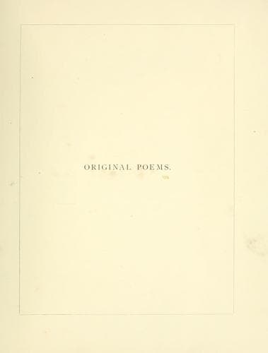 Tapa de Original poems