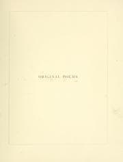 Tapa de Original poems