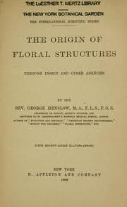 Tapa de The origin of floral structures through insect and other agencies