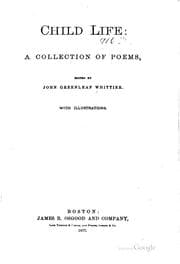 Tapa de Child life: a collection of poems
