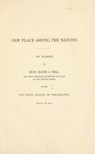 Tapa de Our place among the nations